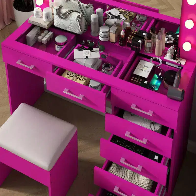 Pink Vanity Desk Set