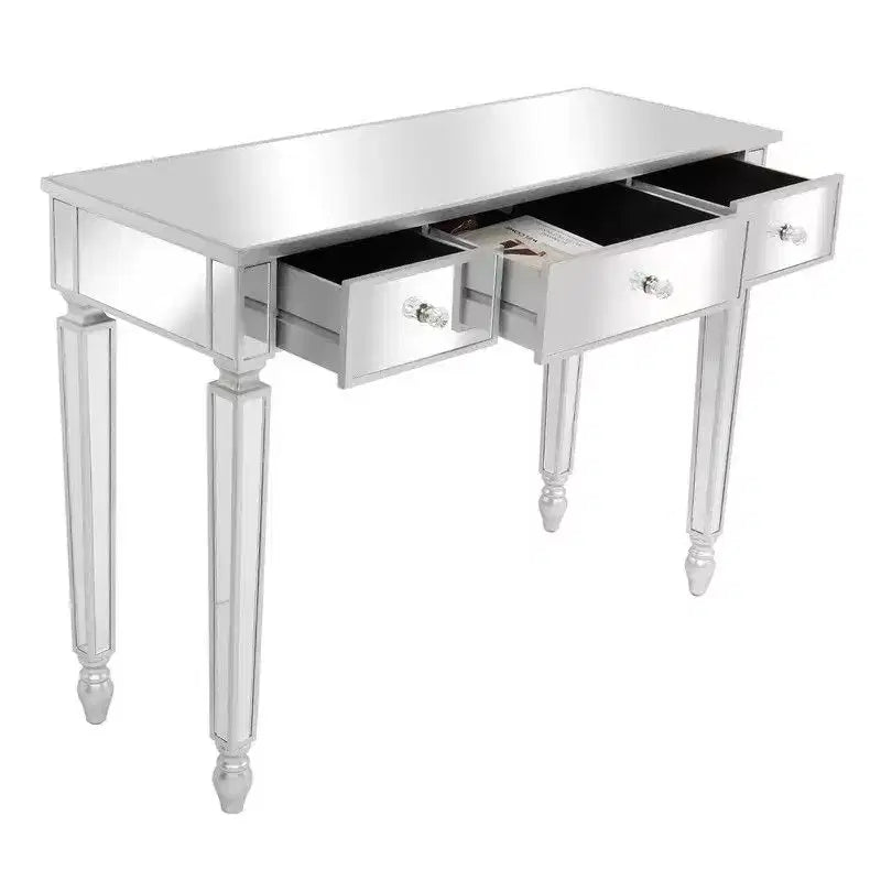Three Drawers Mirror Table Dressing Table Console Table