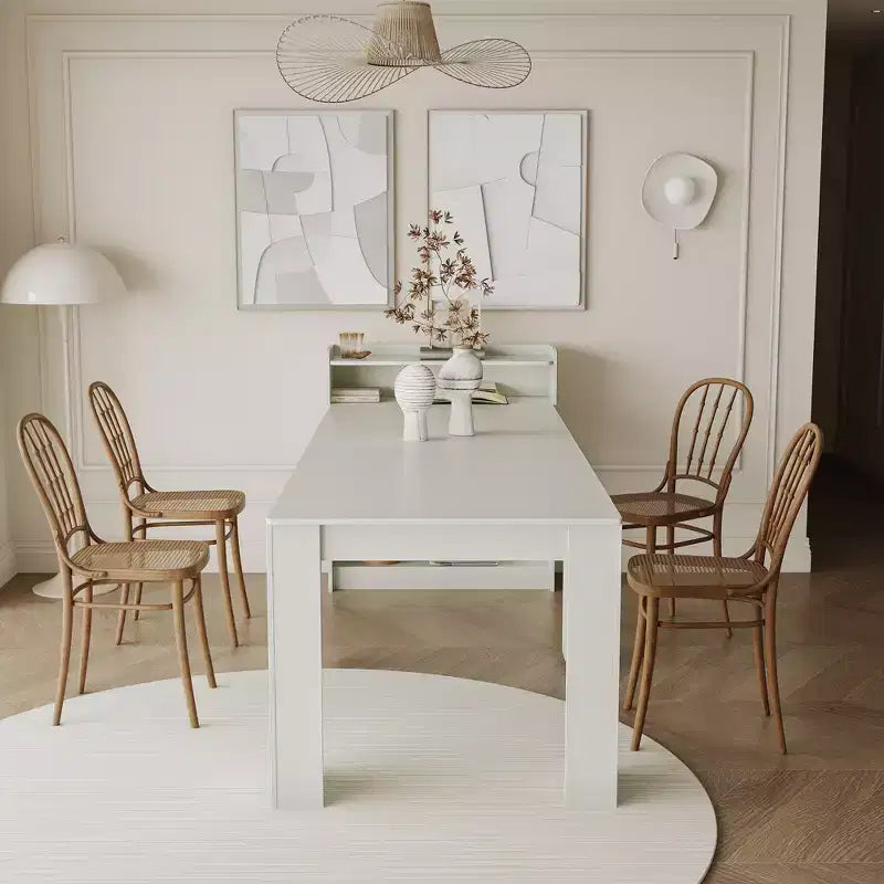 GDFStudio Torin Modern Extendable Dining Table with Storage
