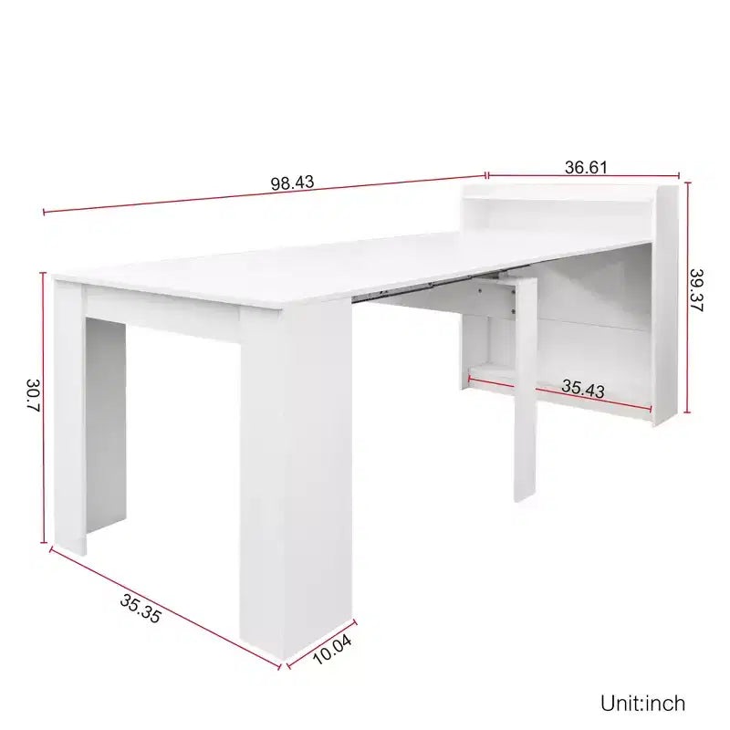 GDFStudio Torin Modern Extendable Dining Table with Storage