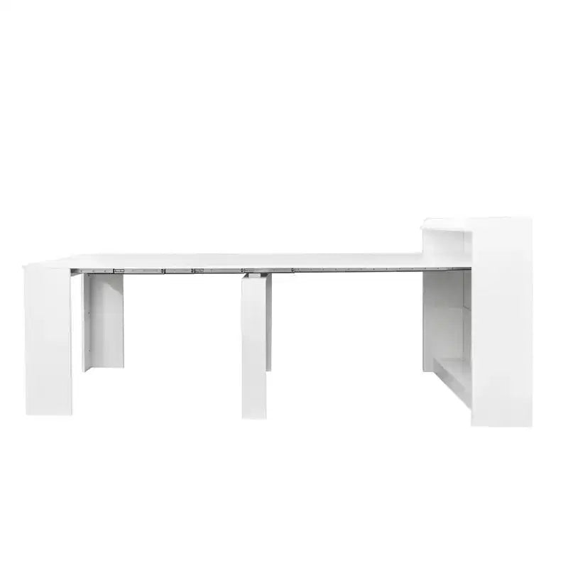 GDFStudio Torin Modern Extendable Dining Table with Storage