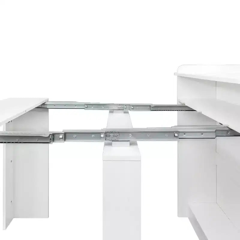 GDFStudio Torin Modern Extendable Dining Table with Storage