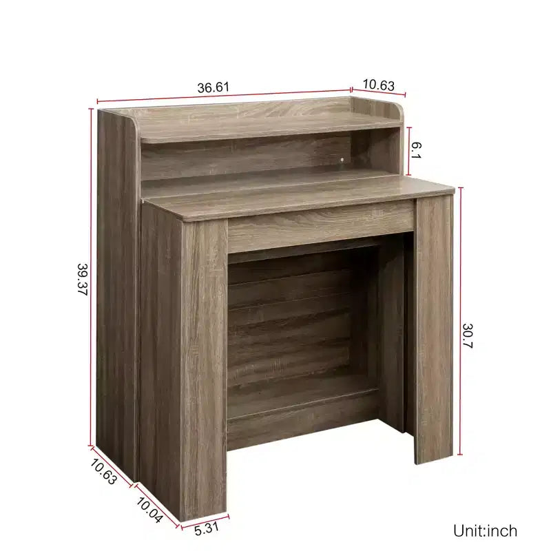 GDFStudio Torin Modern Extendable Dining Table with Storage