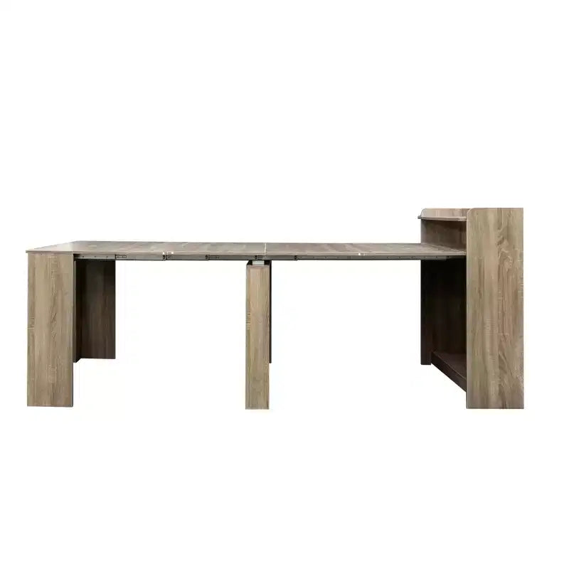 GDFStudio Torin Modern Extendable Dining Table with Storage