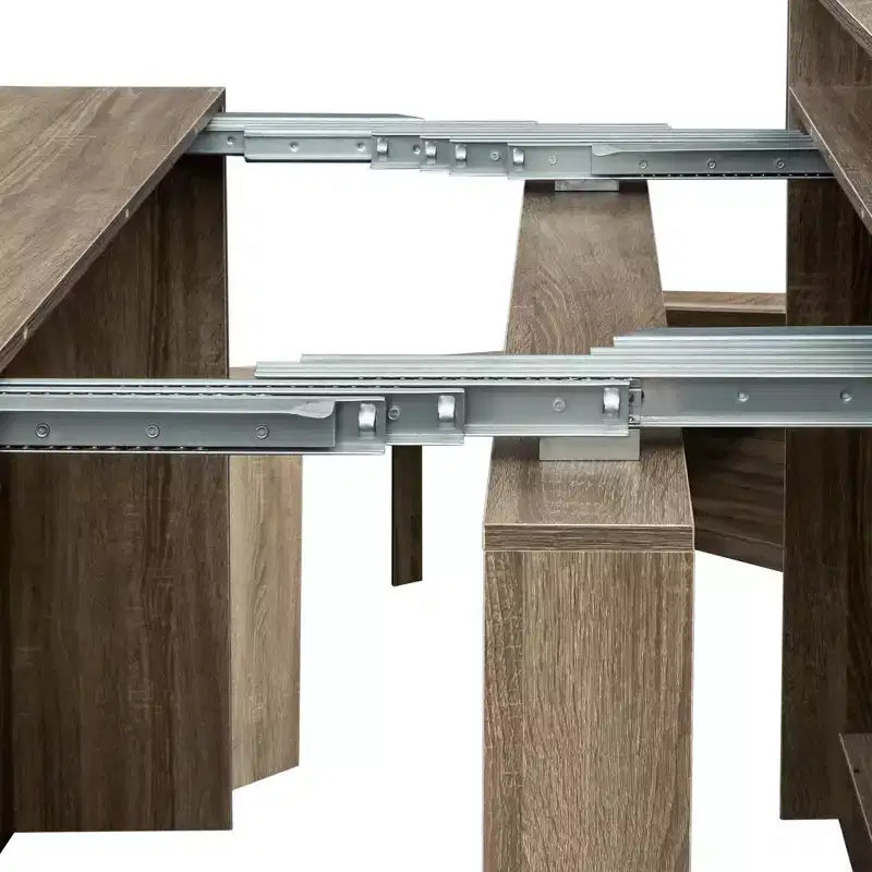 GDFStudio Torin Modern Extendable Dining Table with Storage