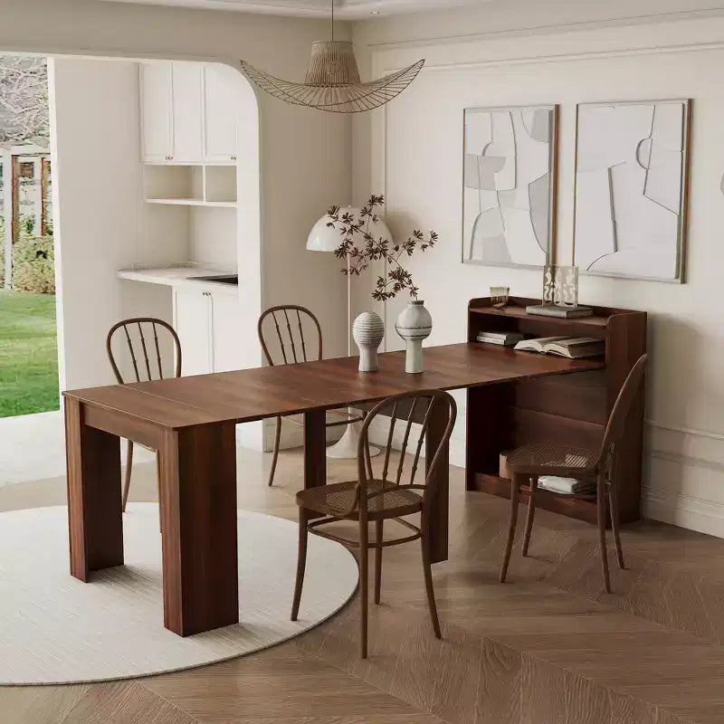 GDFStudio Torin Modern Extendable Dining Table with Storage
