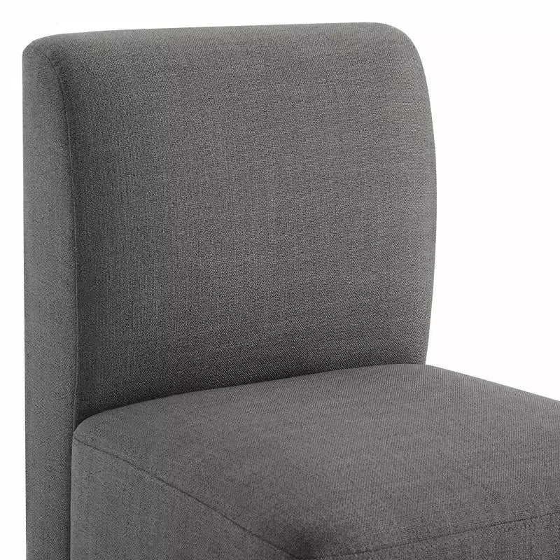 Spruce&Spring Upholstered Movable Rolling Dining Chairs with Casters Set of 2