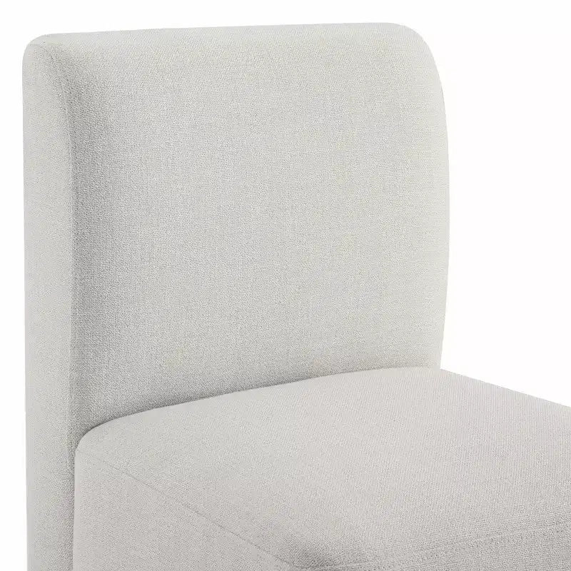 Spruce&Spring Upholstered Movable Rolling Dining Chairs with Casters Set of 2