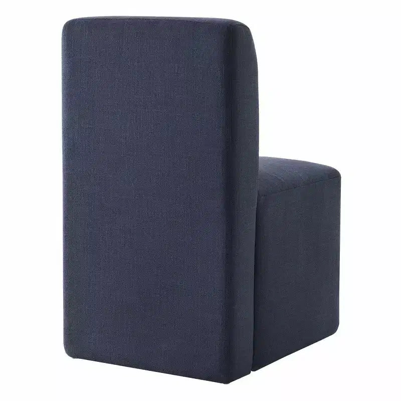 Spruce&Spring Upholstered Movable Rolling Dining Chairs with Casters Set of 2