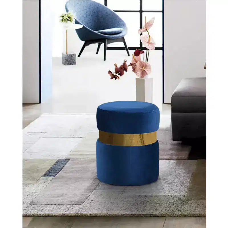 Meridian Furniture,Hailey Velvet Ottoman/Stool