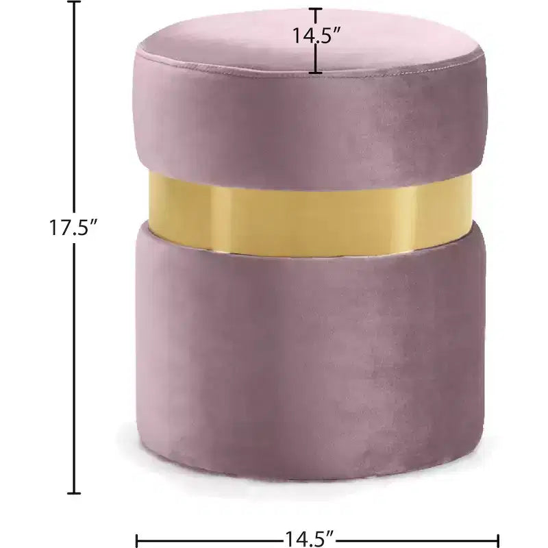 Meridian Furniture,Hailey Velvet Ottoman/Stool