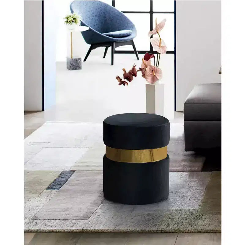 Meridian Furniture,Hailey Velvet Ottoman/Stool