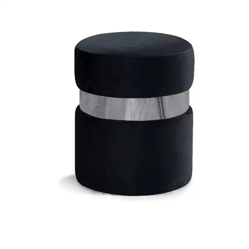 Meridian Furniture,Hailey Velvet Ottoman/Stool