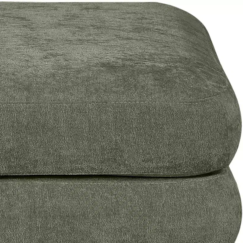 Meridian Furniture,Stellar Chenille Fabric Upholstered Modular Modular Ottoman