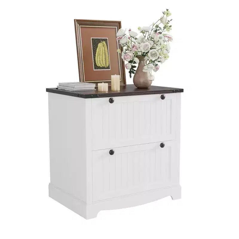 2 Drawer Farmhouse File Cabinet,30 Wood Lateral Filing Cabinet,Drawer storage cabinets, bedside tables with Hanging File Folders for Home Office