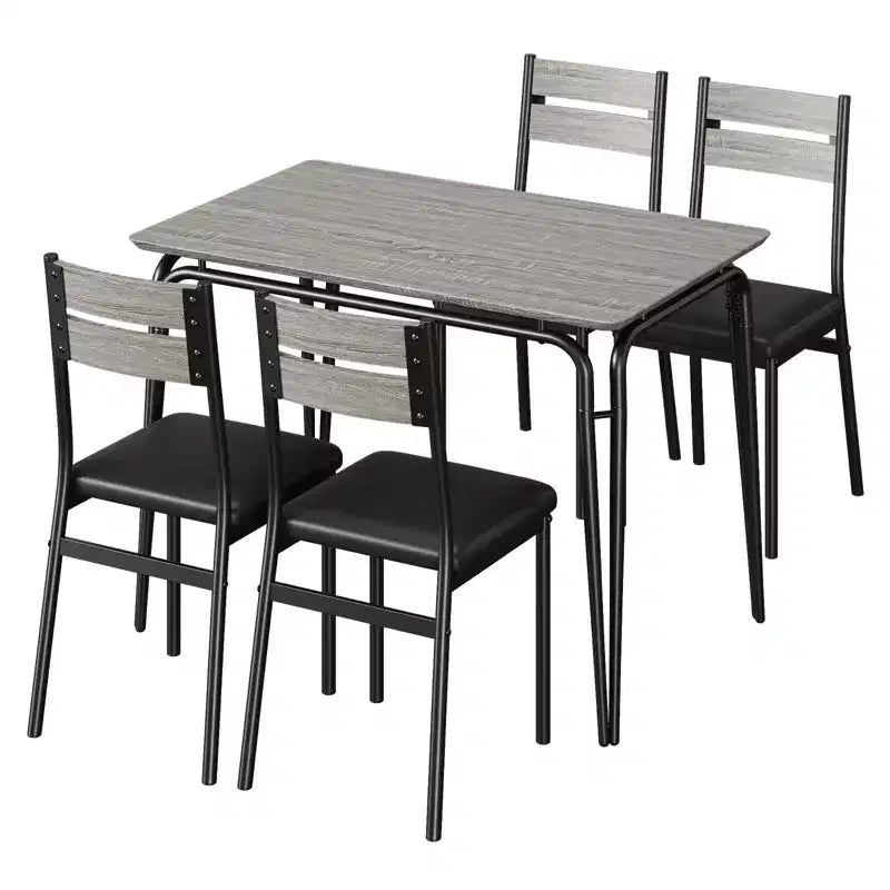 Dining Table for 4,Small Table & Chairs Set of 4,Square Dinette Set with 4 Chairs,5 Piece Kitchen & Dining Room Sets for Small Space,Apartment