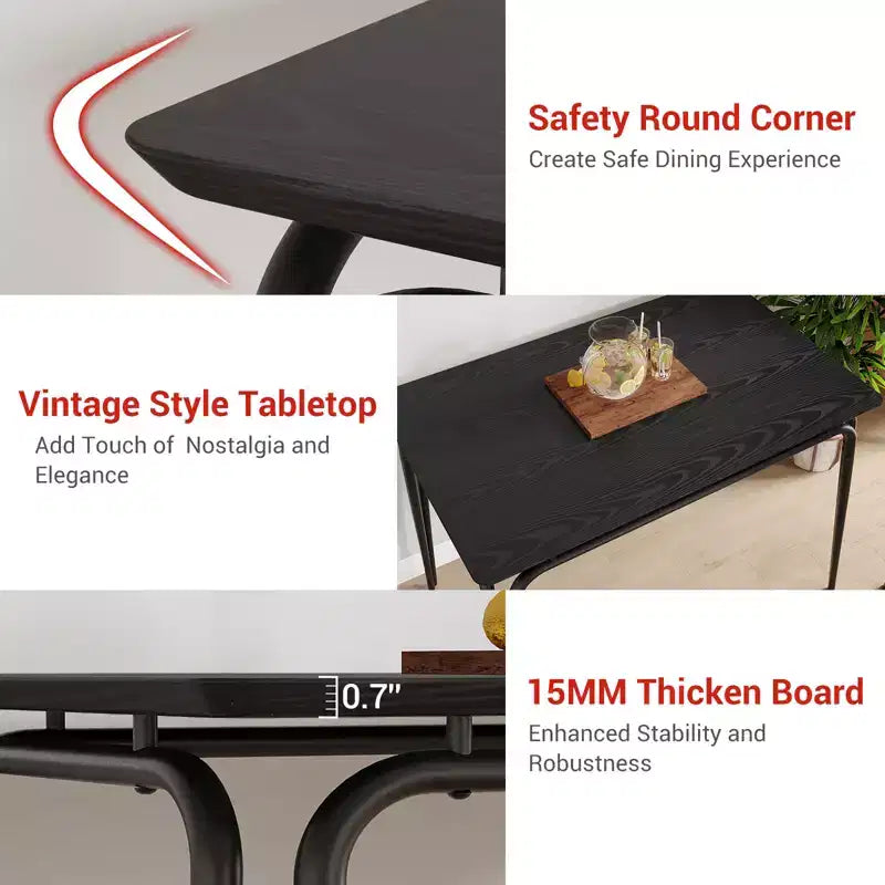 Dining Table for 4,Small Table & Chairs Set of 4,Square Dinette Set with 4 Chairs,5 Piece Kitchen & Dining Room Sets for Small Space,Apartment