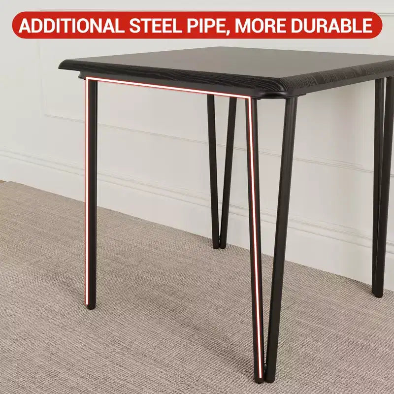 Dining Table for 2,Small Table & Chairs Set of 2,Square Dinette Set for 2,3 Piece Kitchen & Dining Room Sets for Small Space,Apartment,Home Office