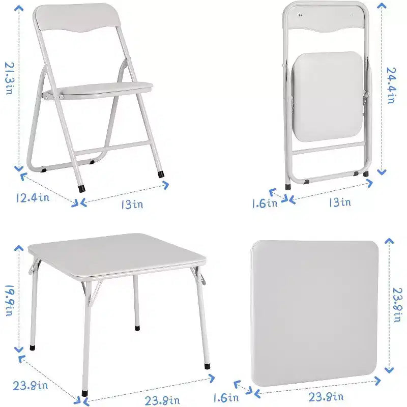 Acekool Kids' Table & Chair Set - Foldable, Padded Seating for Play & Meals