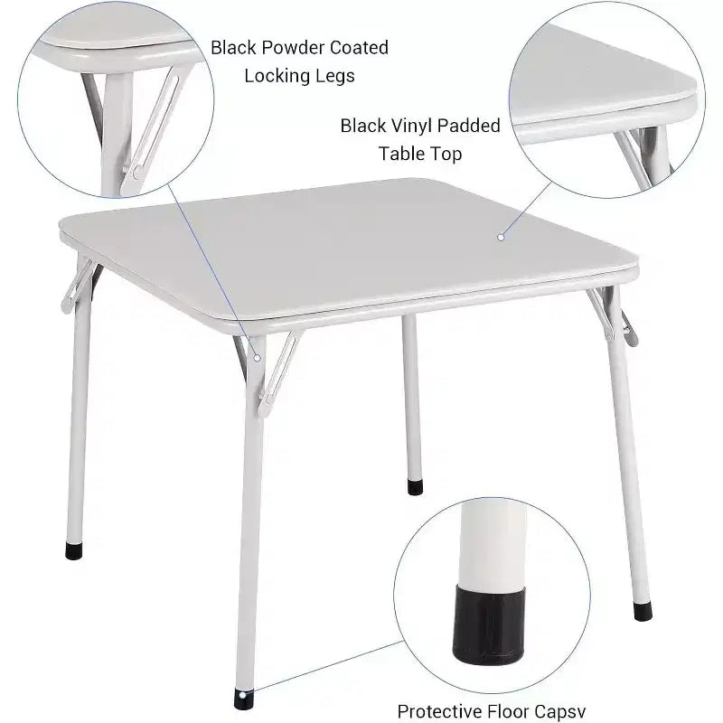 Acekool Kids' Table & Chair Set - Foldable, Padded Seating for Play & Meals