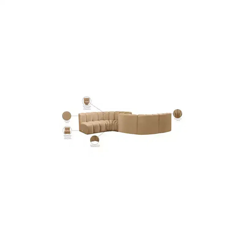 Meridian Furniture,Arc Velvet Modular Sofa