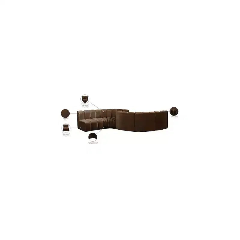 Meridian Furniture,Arc Velvet Modular Sofa