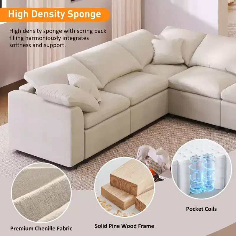 Merax Extra-Large 7-Seater Modular Sectional Sofa