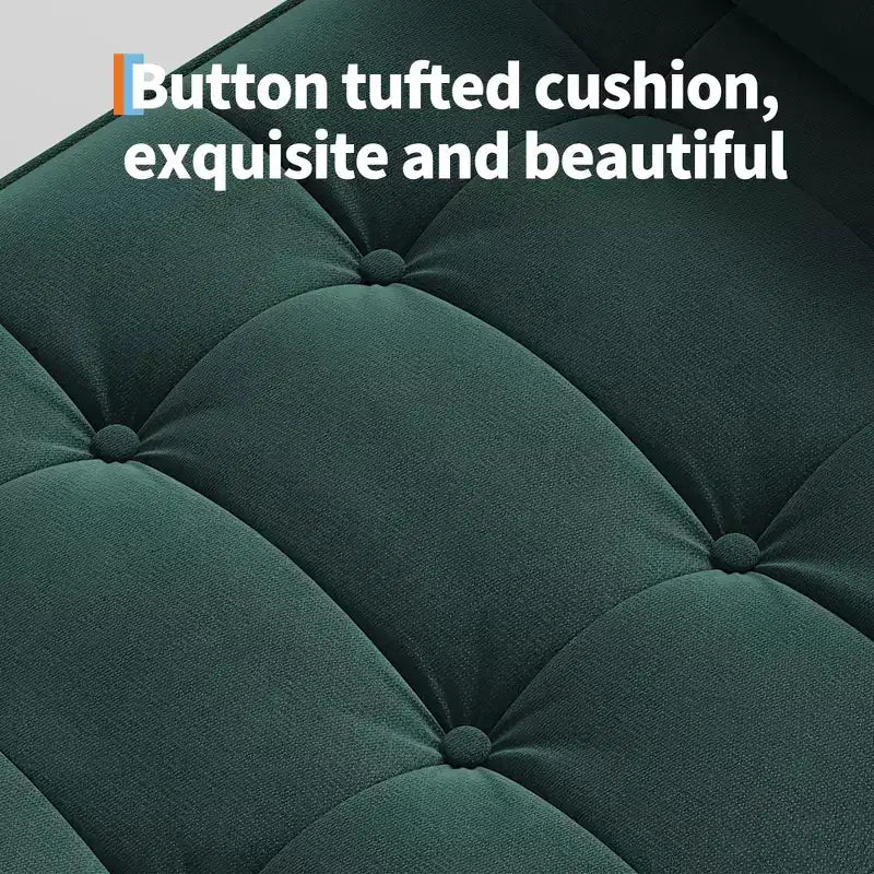 46.5 Storage Bench Ottoman - Upholstered End of Bed Bench with Button-Tufted Design for Bedroom, Entryway