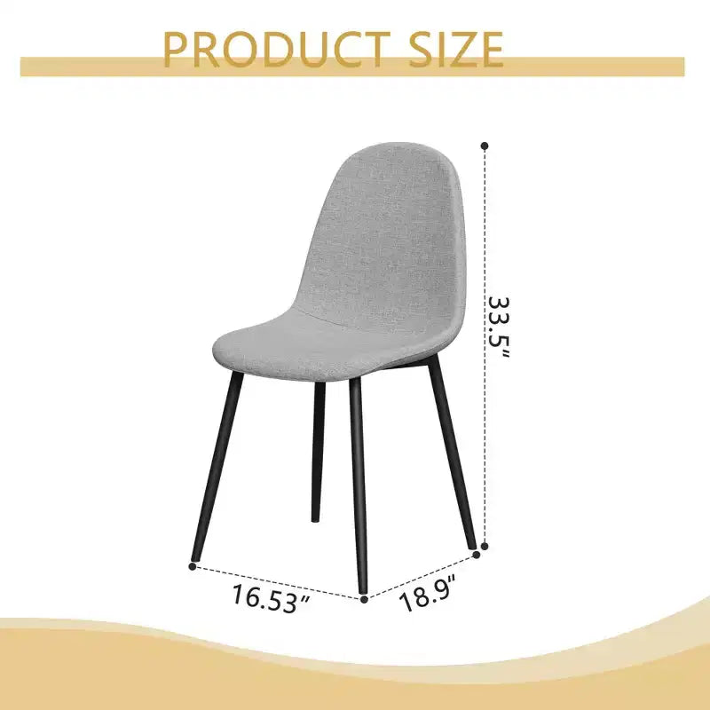 GDFStudio Selia Modern Linen Upholstered Dining Chairs (Set of 4)