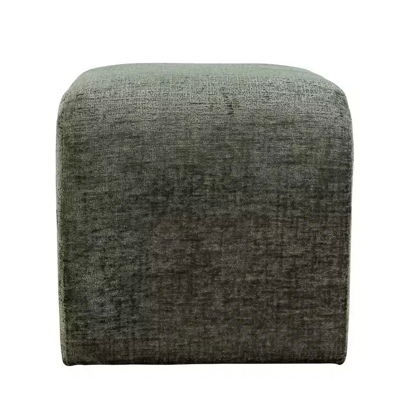 Jofran,Modern Curved Upholstered Waterfall Jacquard Petite Ottoman Bench - Set of 2
