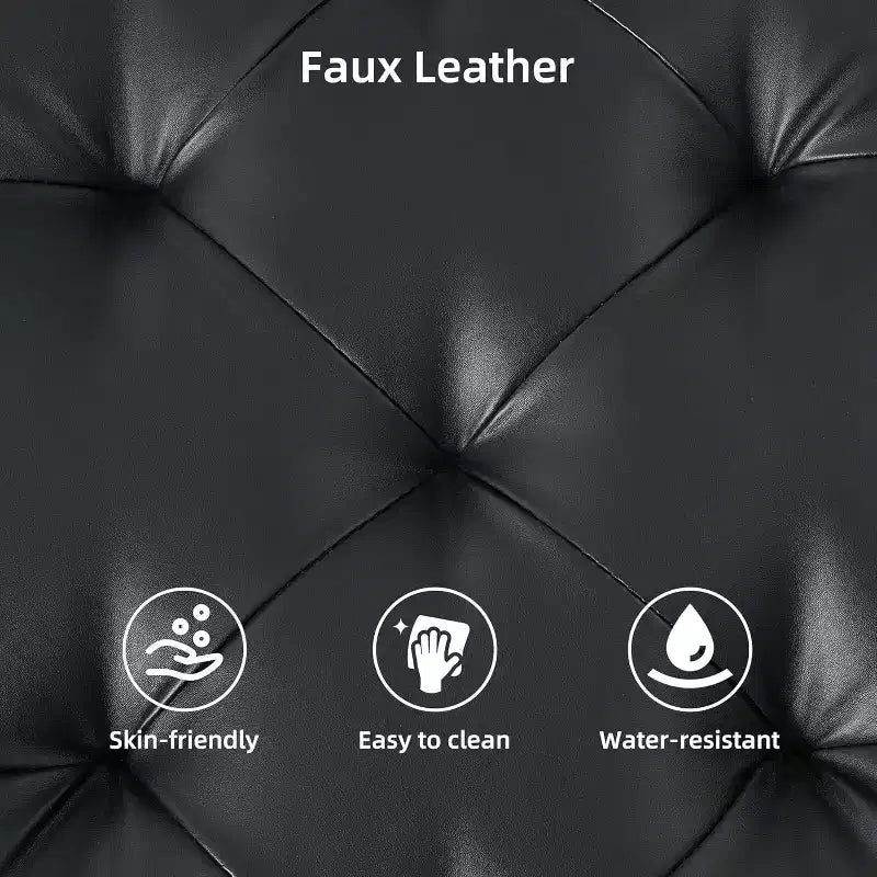 Acekool Storage Ottoman Coffee Table, Lift-Top, Button Tufted, 35.5x35.5x20