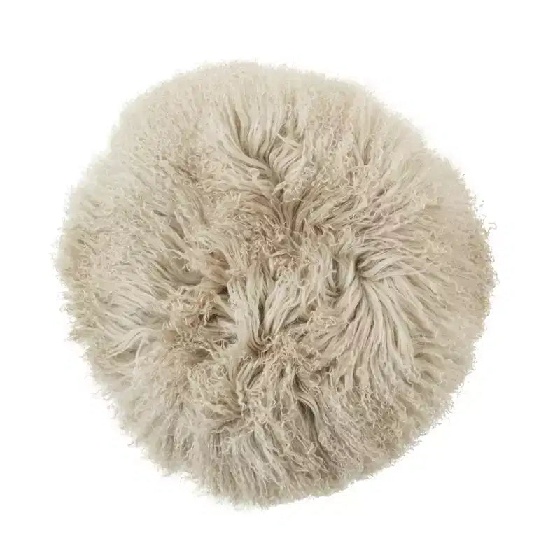 Saro Lifestyle Mongolian Lamb Fur Stool
