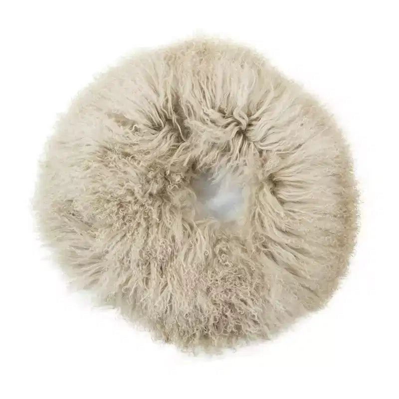 Saro Lifestyle Mongolian Lamb Fur Stool