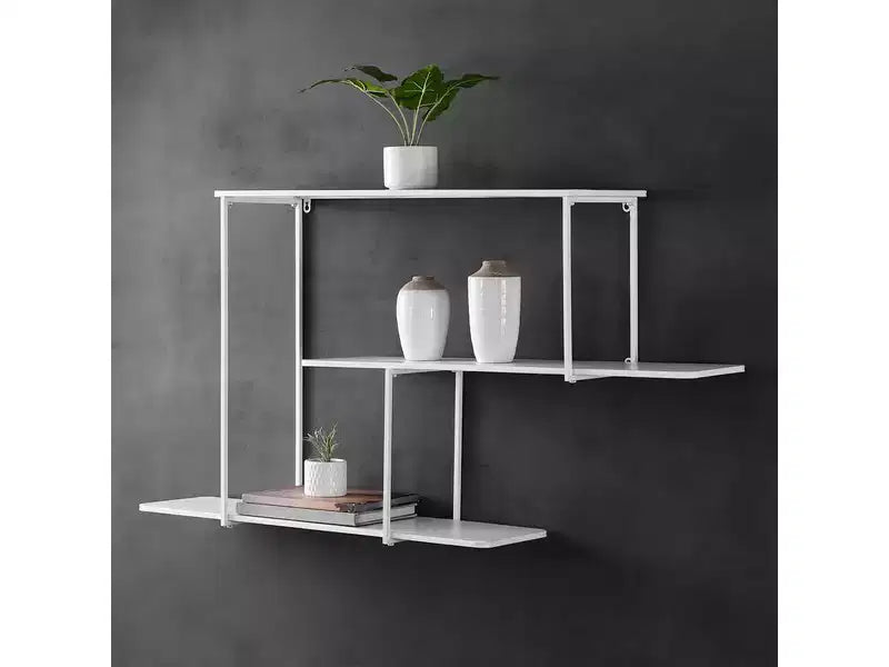Anthe 45.25 Multi-Level Iron Wall Shelf - WDC5001 - White - Safavieh