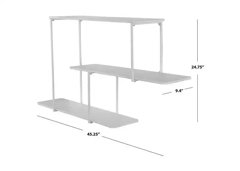 Anthe 45.25 Multi-Level Iron Wall Shelf - WDC5001 - White - Safavieh