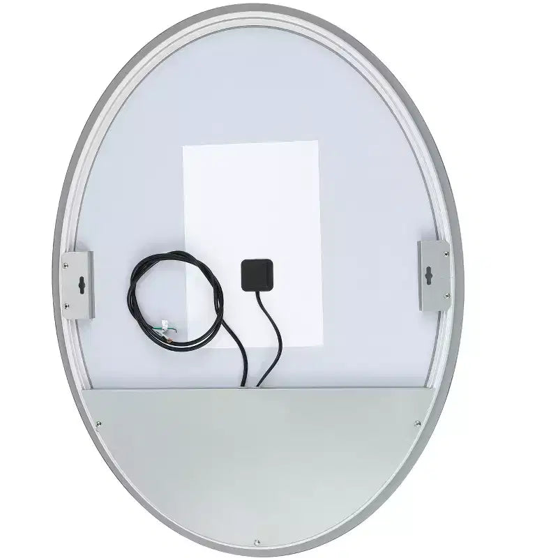 Nolan 24 Aluminum LED Oval Mirror - LMR1005 - White - Safavieh