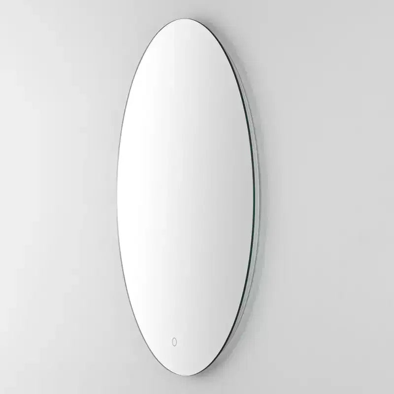 Nolan 24 Aluminum LED Oval Mirror - LMR1005 - White - Safavieh
