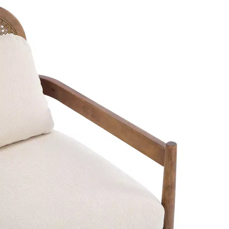 Christopher Knight Home Zuka Mid-Century Modern Rattan Wooden Chair with Cushions (Set of 2)