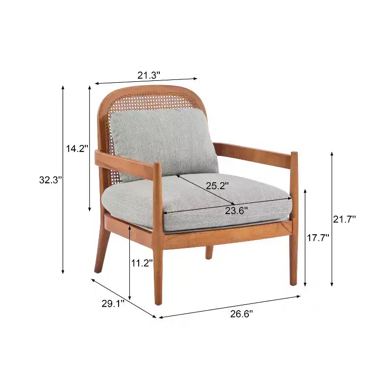 Christopher Knight Home Zuka Mid-Century Modern Rattan Wooden Chair with Cushions (Set of 2)