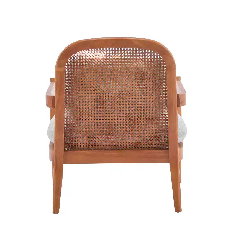 Christopher Knight Home Zuka Mid-Century Modern Rattan Wooden Chair with Cushions (Set of 2)