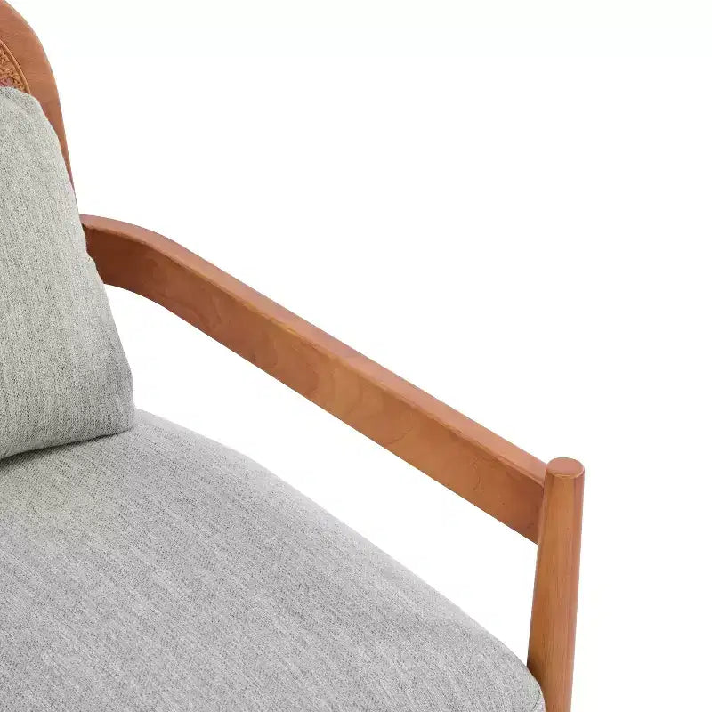 Christopher Knight Home Zuka Mid-Century Modern Rattan Wooden Chair with Cushions (Set of 2)