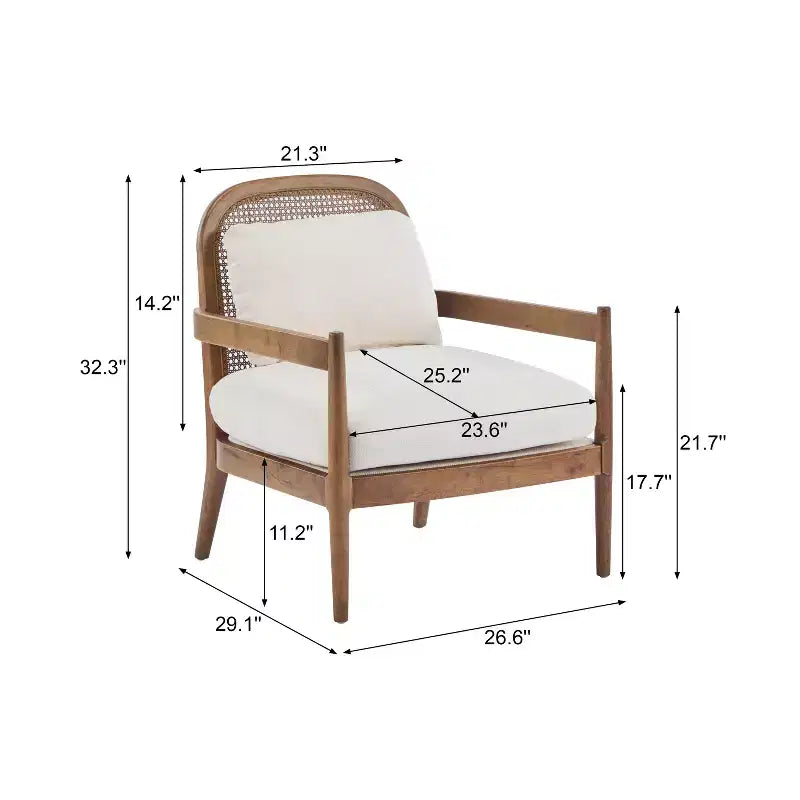 Christopher Knight Home Zuka Mid-Century Modern Rattan Wooden Chair with Cushions (Set of 2)
