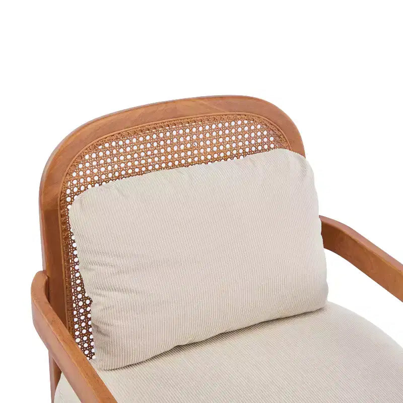 Christopher Knight Home Zuka Mid-Century Modern Rattan Wooden Chair with Cushions (Set of 2)