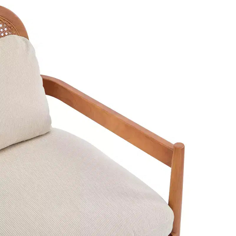 Christopher Knight Home Zuka Mid-Century Modern Rattan Wooden Chair with Cushions (Set of 2)