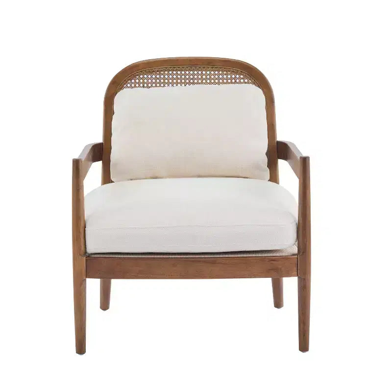 Christopher Knight Home Zuka Mid-Century Modern Rattan Wooden Chair with Cushions (Set of 2)