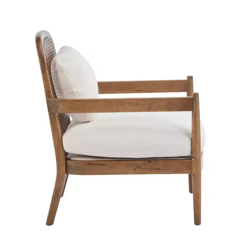 Christopher Knight Home Zuka Mid-Century Modern Rattan Wooden Chair with Cushions (Set of 2)