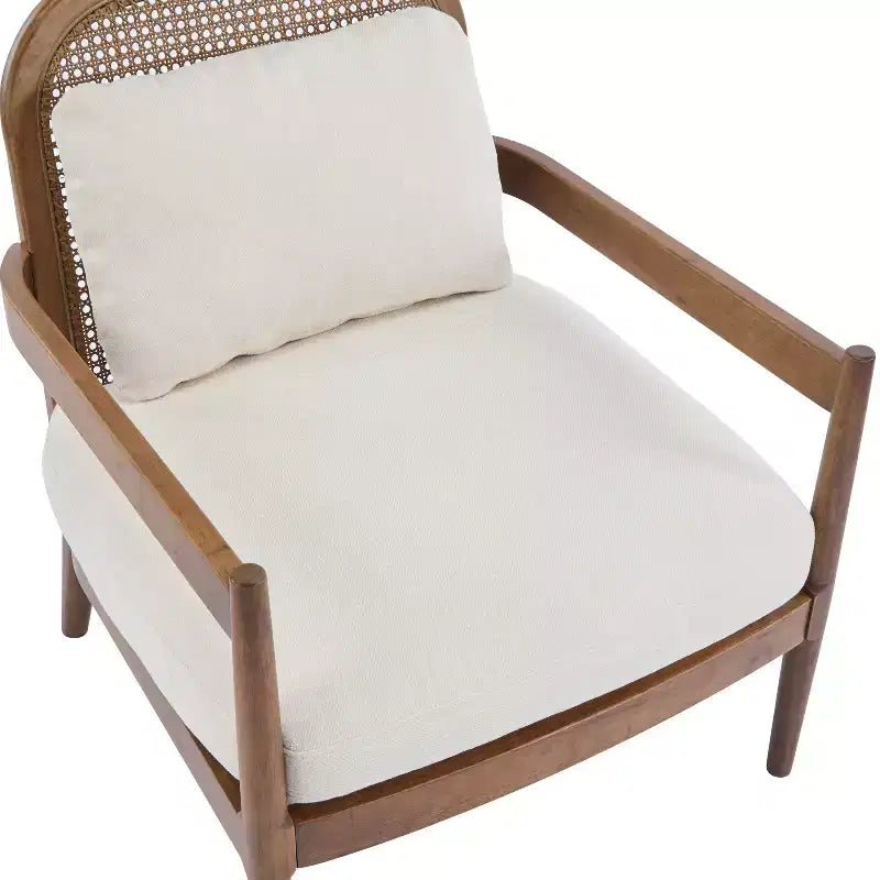Christopher Knight Home Zuka Mid-Century Modern Rattan Wooden Chair with Cushions (Set of 2)