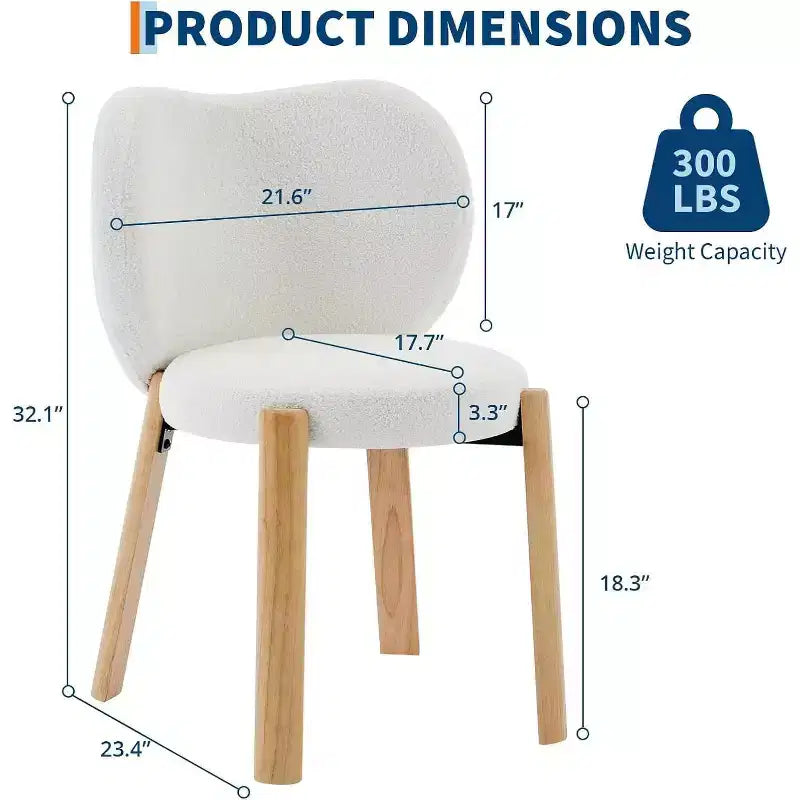 Cute Vanity Chair with Love Backrest, Modern Makeup Vanity Stool Teddy Fabric for Dressing Home Office Bedroom Dinning Room and Living Room