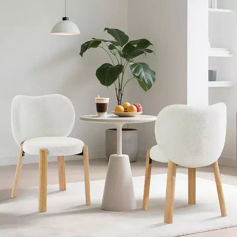 Cute Vanity Chair with Love Backrest, Modern Makeup Vanity Stool Teddy Fabric for Dressing Home Office Bedroom Dinning Room and Living Room