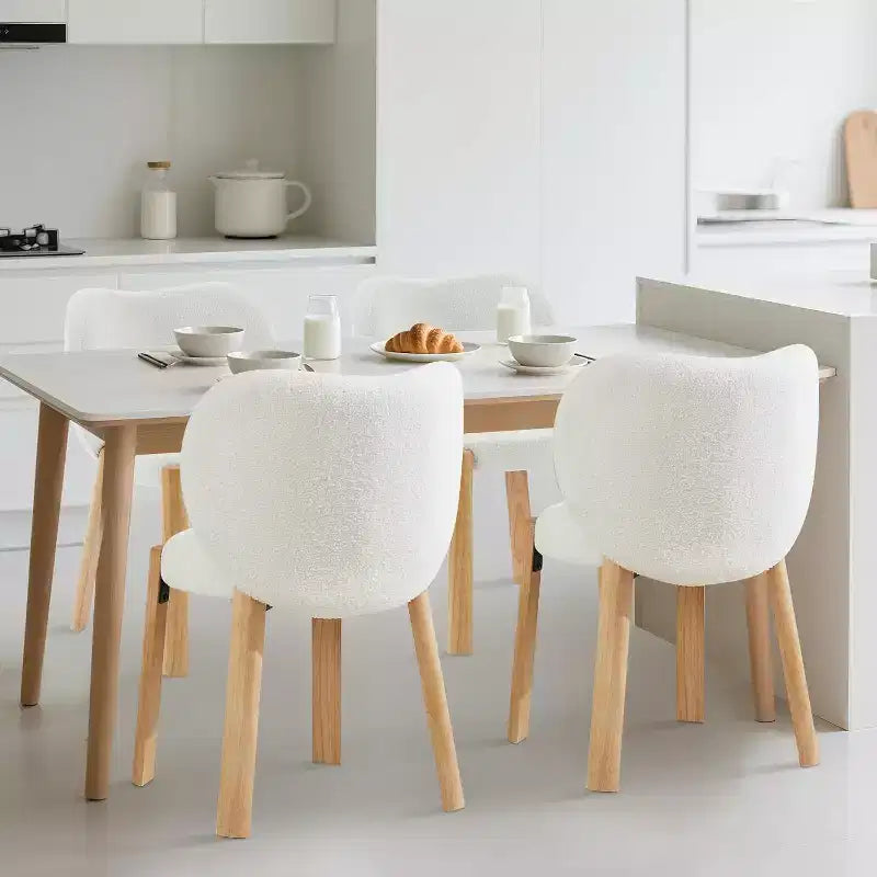 Cute Vanity Chair with Love Backrest, Modern Makeup Vanity Stool Teddy Fabric for Dressing Home Office Bedroom Dinning Room and Living Room